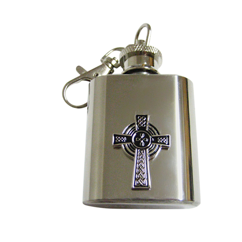 Large Textured Cross Keychain Flask - image 1